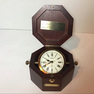 Bulova Maritime Clock & Alarm Octagon Box/Germany